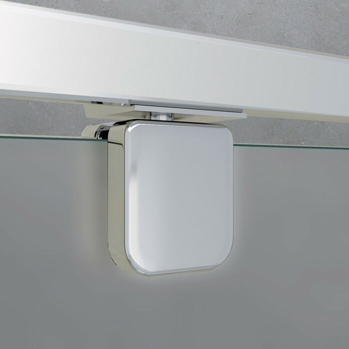 Porta doccia battente cristallo trasparente 6mm H 195 cm - immagine 6