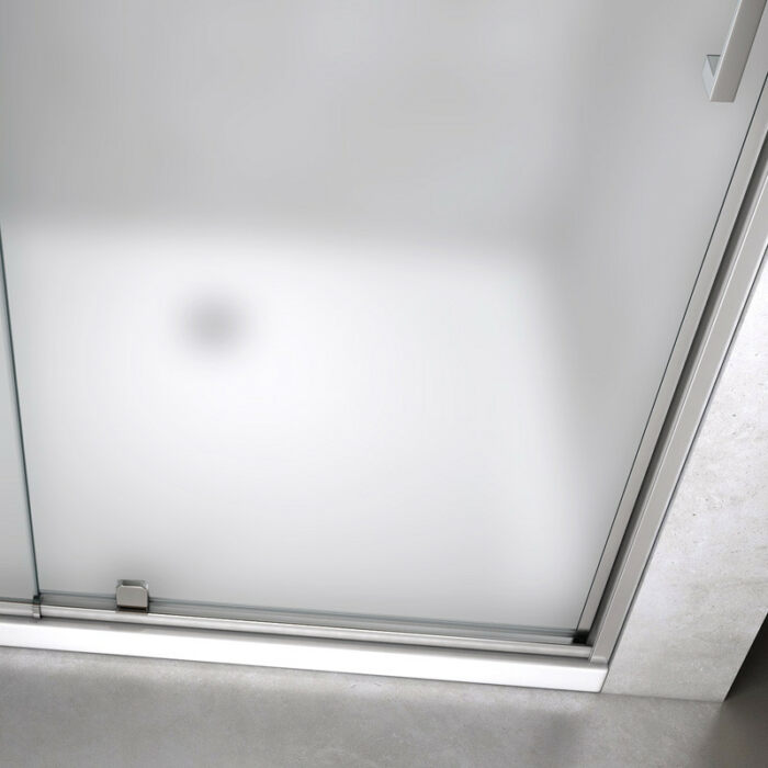 Porta doccia battente cristallo trasparente 6mm H 195 cm - immagine 8