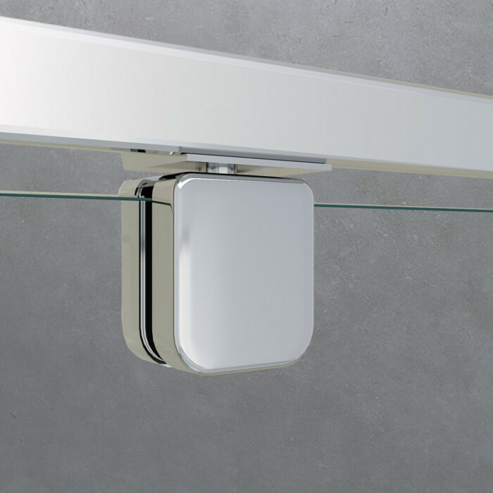 Porta doccia battente cristallo trasparente 6mm H 195 cm - immagine 5