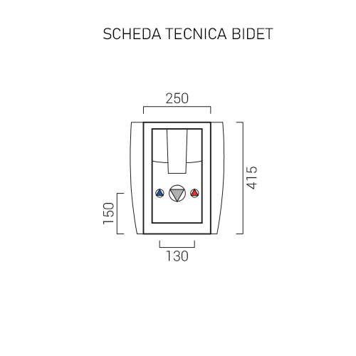 Sanitari a terra filo muro Rimless Serie F50 Special senza Brida - Falerii CERAMICA - immagine 8